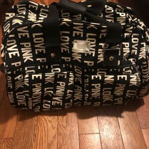 Love Pink Rolling Duffle